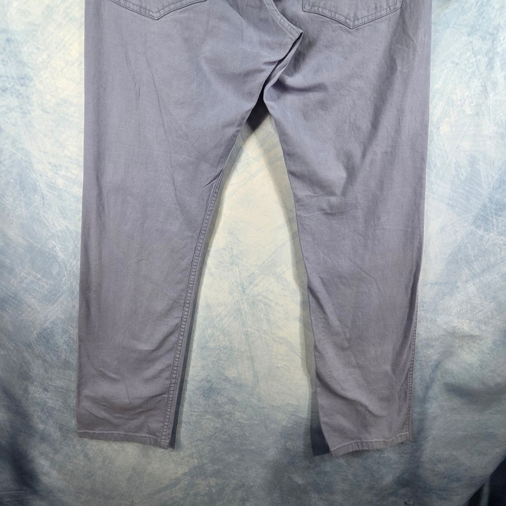 Lucky Brand 121 Heritage Slim Blue Gray Canvas Chino Pants Mens 33x32 - Picture 7 of 8